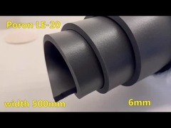 Siyah PORON INOAC Köpük LE-20 Yüksek sıçrama 6.0mm kauçuk desteklenmiş köpük