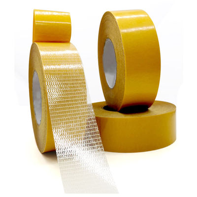 satın al Double-sided long filament adhesive tape mesh glass fiber carpet tape online manufacture