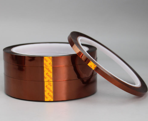 satın al 260°C ısıya dayanıklı Polyimide PI Kapton Teyp, silikon yapıştırıcı ile 50μm kalınlığında Çevrimiçi üretim