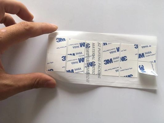 satın al Elektronik Ürünler Özel Kalıp Kesim Yapışkan Bant 3M9448A Çift Taraflı Etiket 3m Pet Bant Çevrimiçi üretim