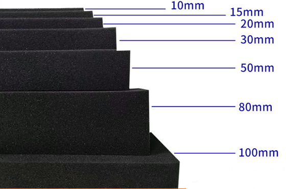 C4305 Yanıcılık Neopren Kauçuk Köpük Sünger Yaprakları Malzeme 1mm ~ 30mm Kalınlık Siyah Renk