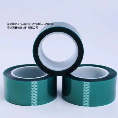 PET 0.06mm Yüksek Sıcaklık Maskeleme Bandı, Yeşil Isıya Dayanıklı Silikon Bant